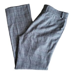 Atelier Gardeur Dora Slim Fit grey plaid straight leg pants size 10